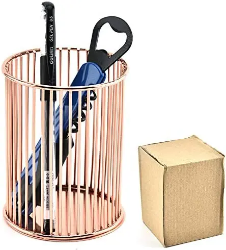 Pen Holder Wire Metal Pencil Holder Decorative Desk Storage Organizer Container for Stationery