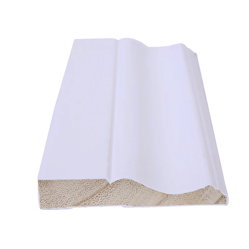 Wholesale Cheap Price White Painted Wood Trim Connection MDF Baseboard Moulding
