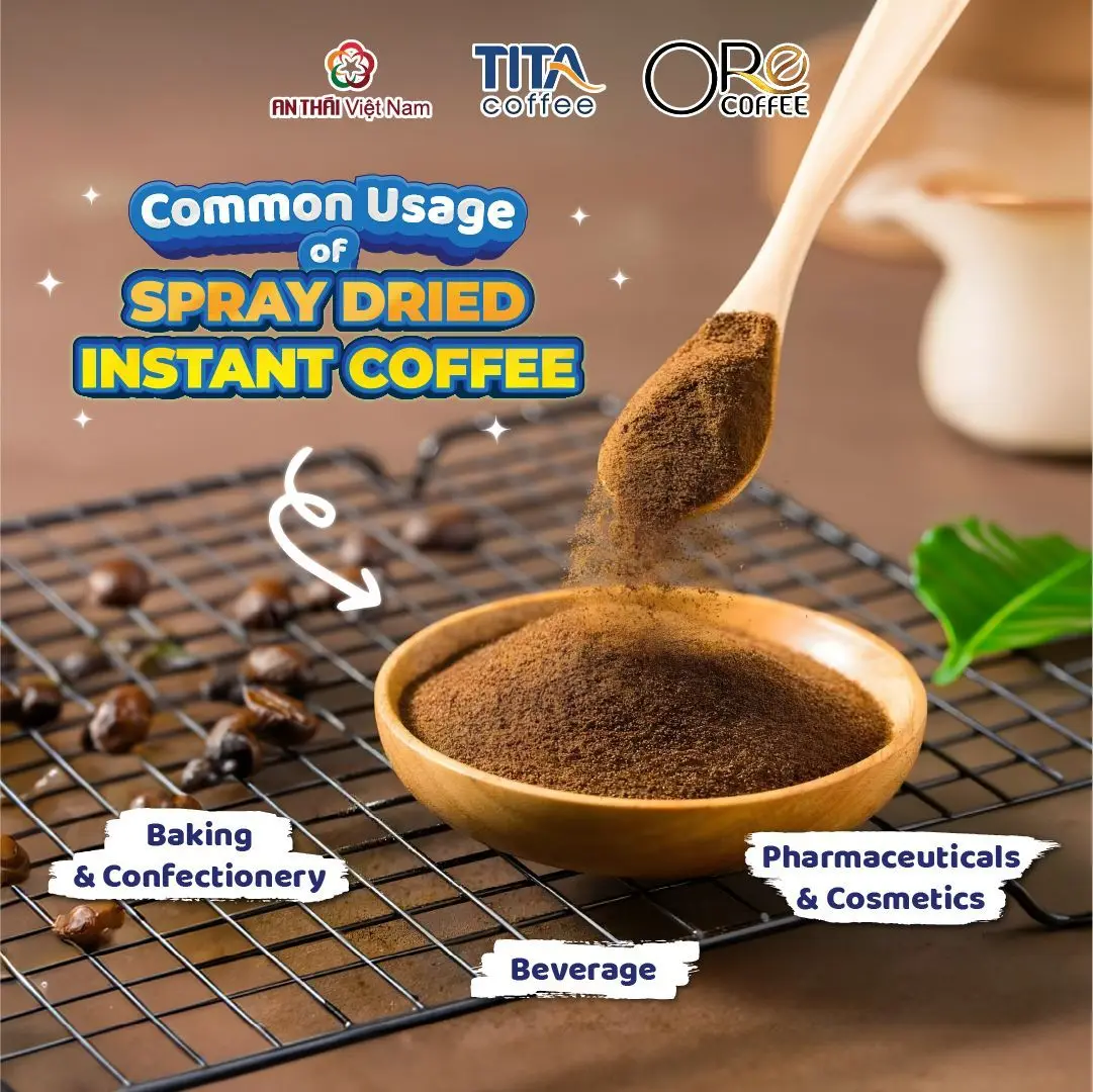 Мгновенный кофейный порошок оптом с завода-сильный горький вкус ROBUSTA ARABICA-бесплатный образец Лучшая цена вьетнамский HR04