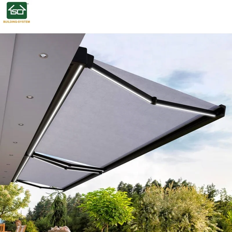CE Approved Electric Folding Arm Patio Full Cassette Awning