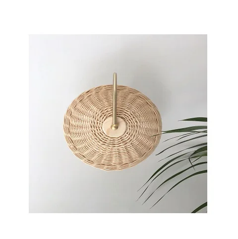 Hot sale wall Lamp Rattan wall Lights with Handmade rope Woven shade for Home Decor Light Fixtures for home decor
