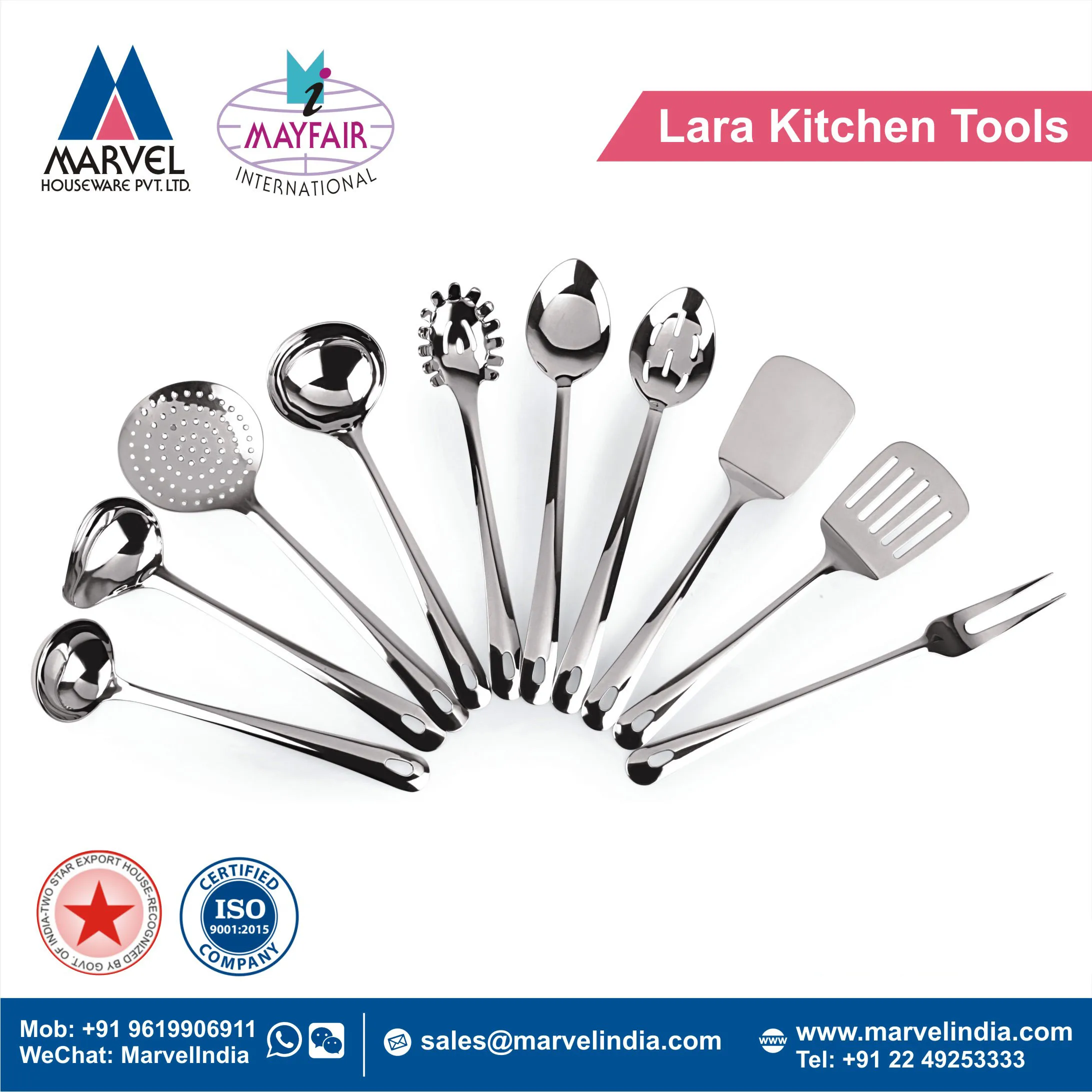 Kitchenware Wholesale Stainless Steel Indian Food Cooking Serving Lara Kitchen Tools