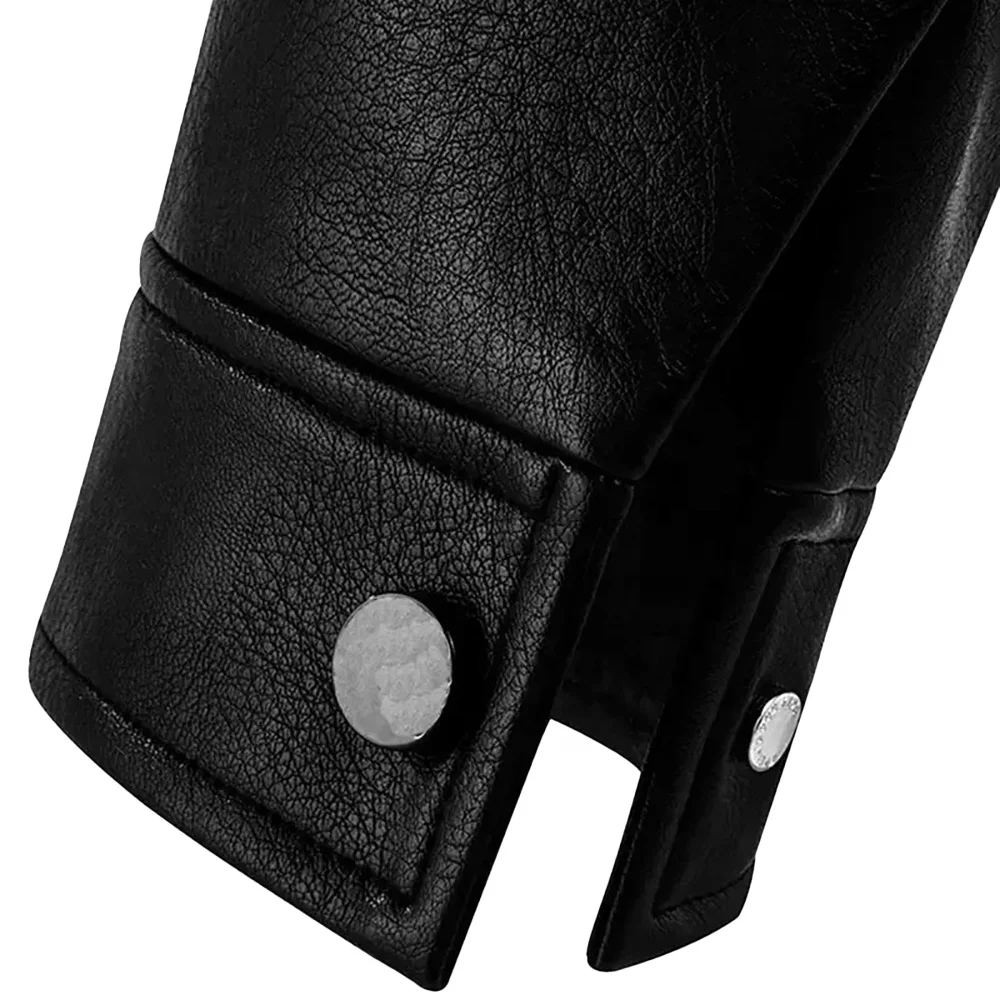 Hip Hop Style Streetwear Motorcycle Riding Jacket Rubber Printing Vintage Men Leather Jacket