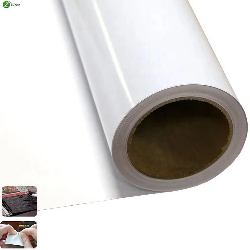 Lizheng waterproof 170gsm white glossy synthetic paper pp non-adhesive paper matt or glossy pp synthetic paper