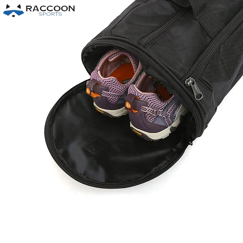 2022 Eco-friendly New Design 600D Polyester Gym Sports Travel Duffel Bags With Pockets By Raccoon Sports