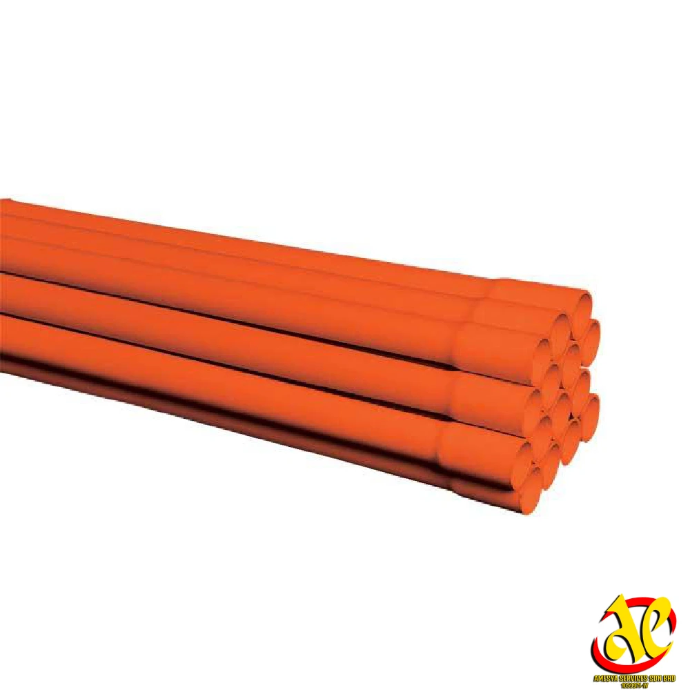 Best Seller Orange Coating Galvanized Iron Conduit Tube Size 3/4 Inch 3.81 Meter Variety Lengths and Diameters
