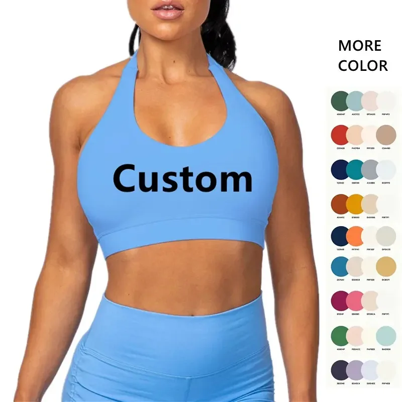 Low MOQ OEM High Quality Yoga Wear Supportive Plus Size Custom Sports Bra Women  Workout Bra Yoga Tank Top For Wom