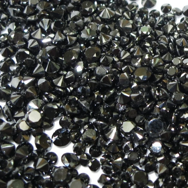 Black diamond loose bare stone The factory wholesale round black 3.0-11mm black natural wholesale diamonds