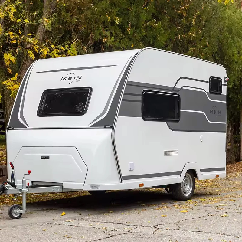 EU Standard HUNTNT 640kg Galvanized Sheet RV Travel Trailer Camper Caravan Outdoor Adventures Aluminum Pole Tent Automatic