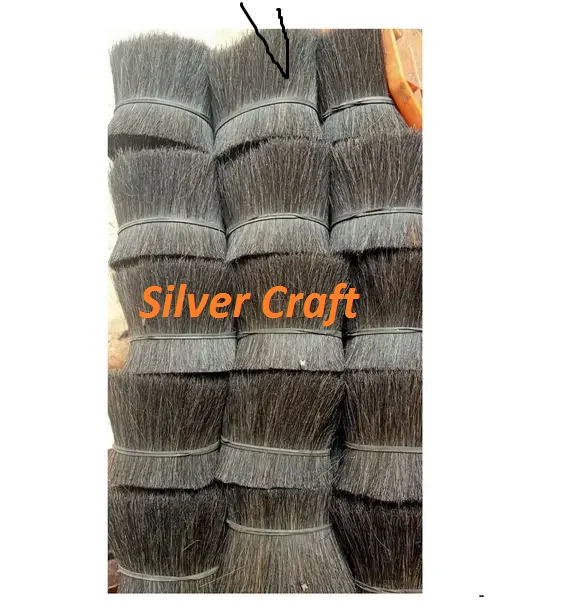 Top Indian Natural Buffalo tail hair/Buffalo and Cow natural tail hair/real animal tail hairs from India by Silver Craft