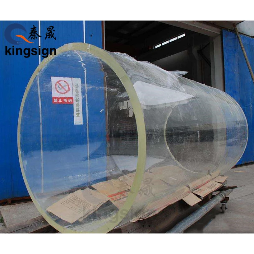 Kingsign excellent quality 10 years popular product once cast acrylic tube for high pressure test purpose