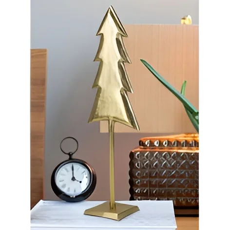 Modern Style Christmas Tree With Bell For Decoration Festival Table Top Galvanized Iron Metal & Customized Colour