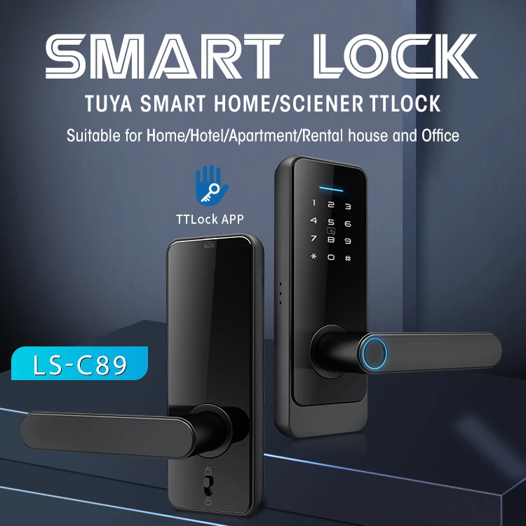 Locstar Security Fingerprint Doorlock Cerradura Inteligente Digital Biometric Ttlock App Wifi Smart Door Lock