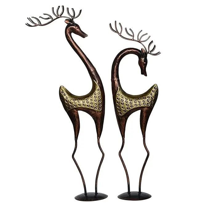 Brass Pooja Dear Handmade Decorative Brass Bell in Gold Finish Solid Indian Brass Bell For Gifts Item