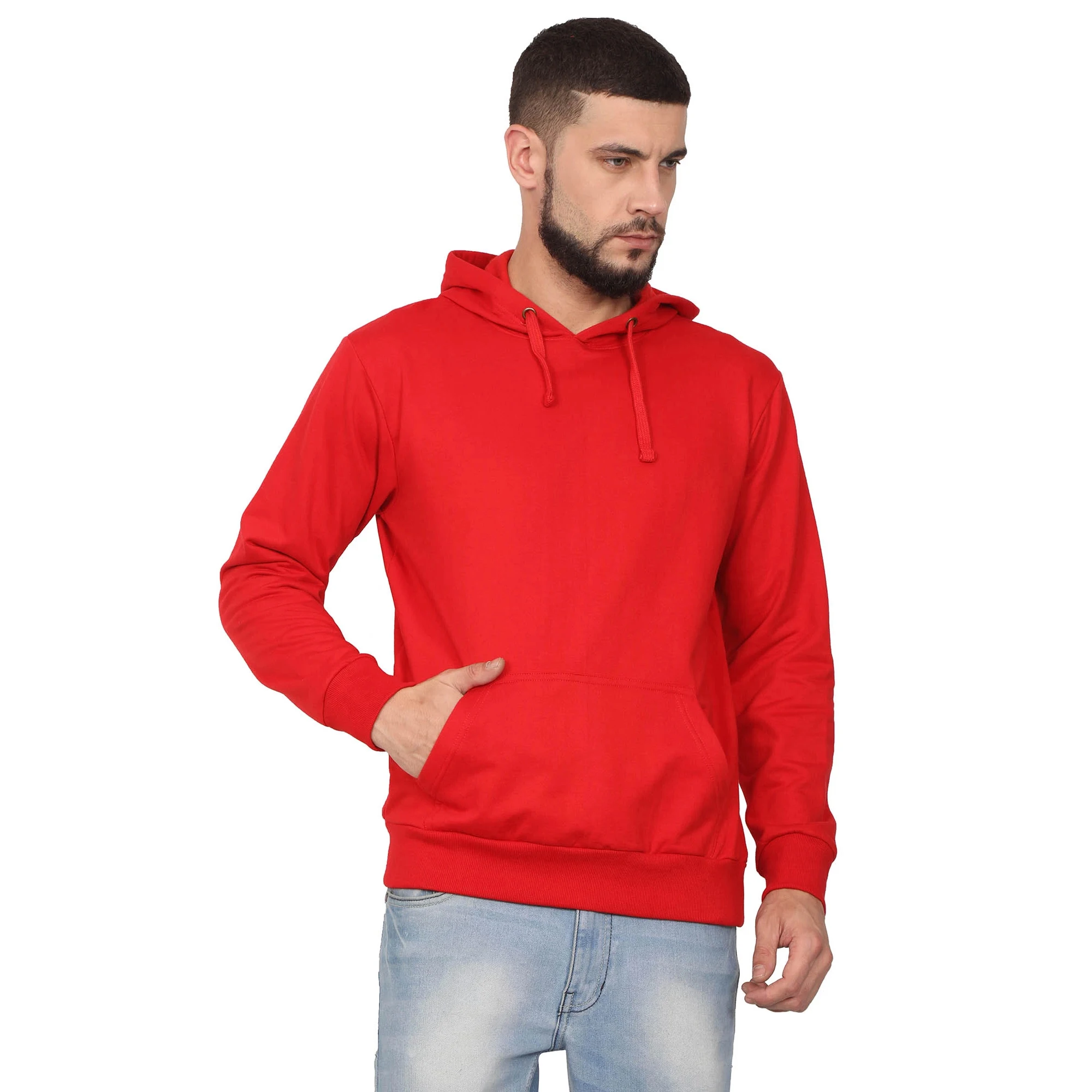 Anti-pilling 8XL Plus Size Custom 350gsm French Terry Blank Zip Up Hooded Hoodie With Pocket