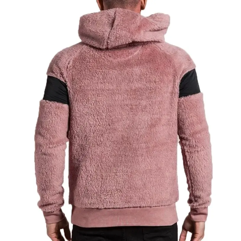 Men hoodies Latest design Winter Warm Velvet Patchwork Pullover Mens Hoodies Sweatshirts with inner lining men hooded sweatshirt