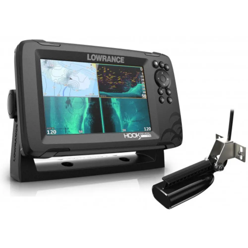 HOT and NEW Lowrance Hook Reveal 9 Fish Finder 10 Inch Screen with Transducer and C-MAP Preloaded Map Full Options