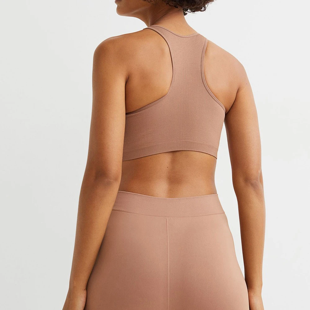 Yoga And Sports Bra Custom Women Fitness OEM Customized Spandex Logo Style Fashion Zipper Sports Bra