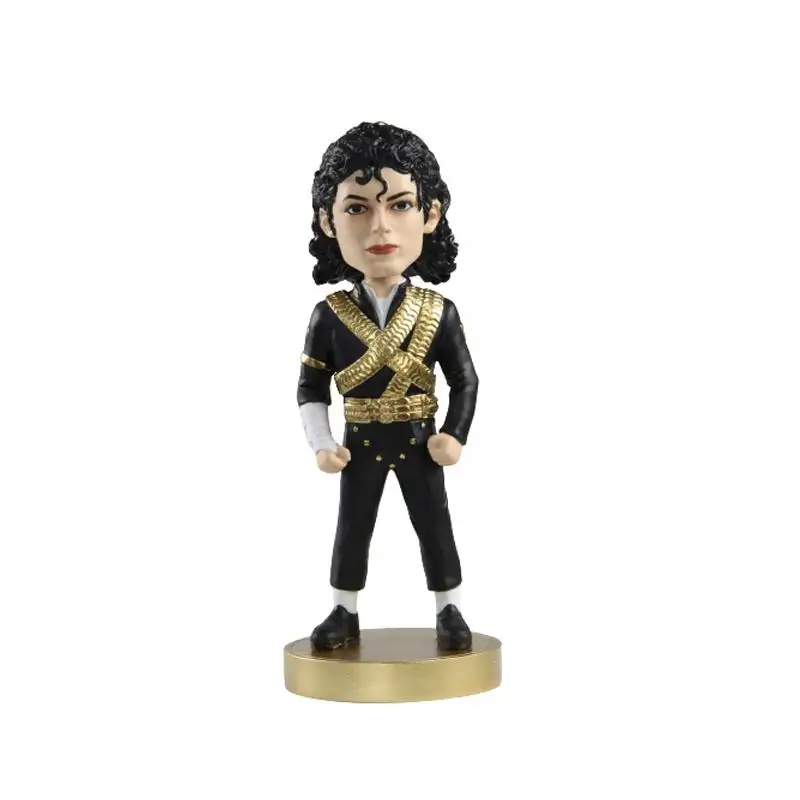 Wholesale custom collectible resin figurine sculpture michael jackson bobblehead doll  model