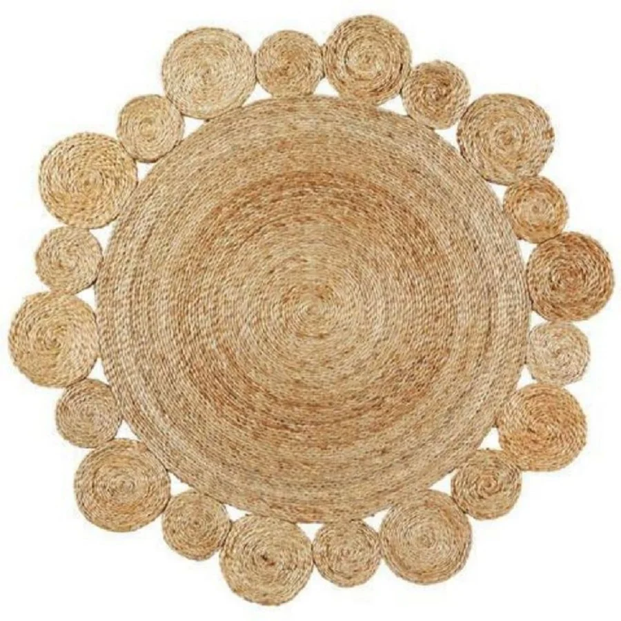 Новый дизайн Обеденный набор круглые тканые салфетки оптовая продажа коврики с бахромой для морских водорослей высококачественные естественного цвета