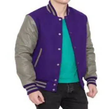 Pakistan Manufacturer Best Style Covered With Button Varsity Jacket Latest Design Men Varsity Jacket/VARSITY JACKETS
