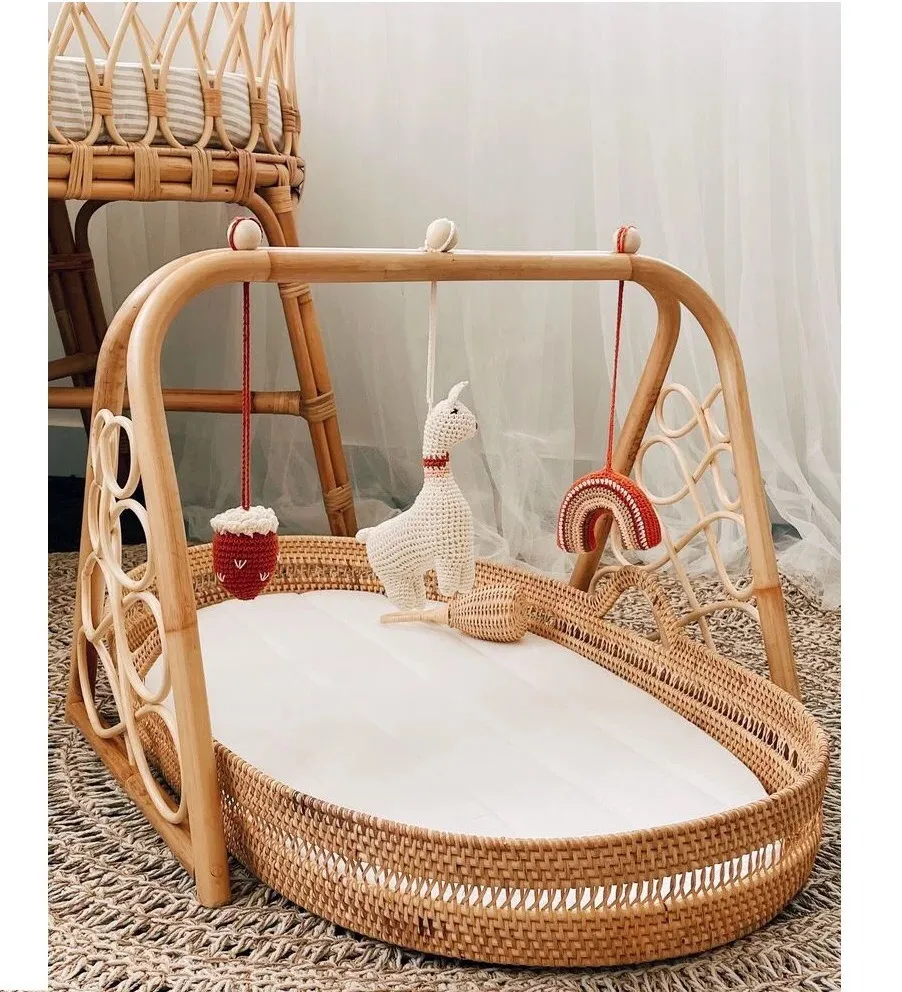 High Quality Best Selling 0 - 6m  Baby & Toddler Toys Rattan Baby Play Gym Made From Viet Nam For Kids