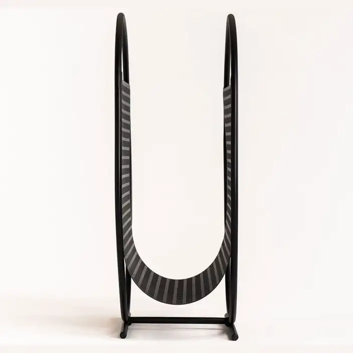 Contemporary Black Metal Magazine Organizer Modern Style Leather Holder for Stylish Office Storage Shape Magazine Organizer