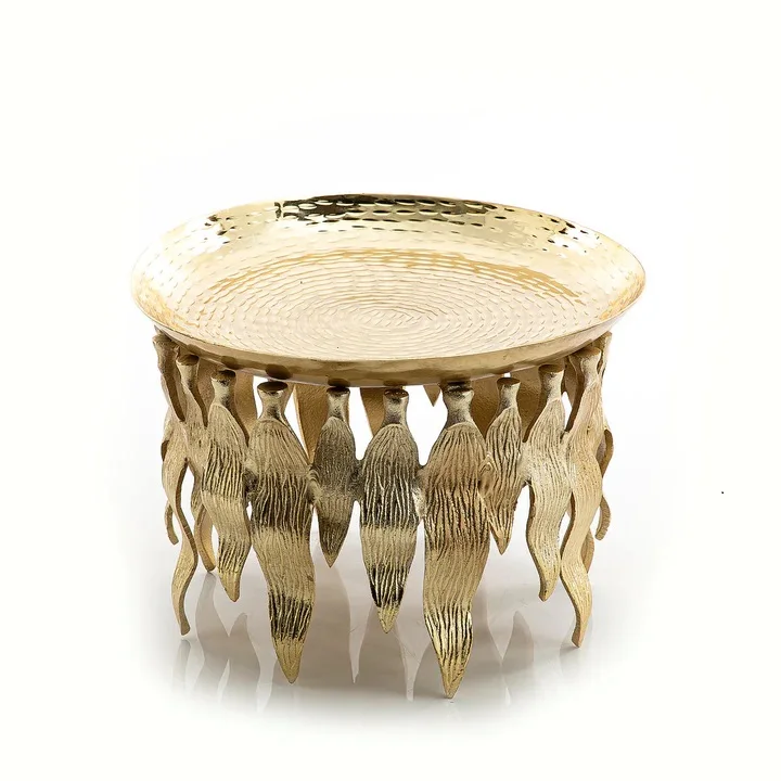 Metal Rectangle Serving Breakfast Tray with Set of 3 Silver Finished Handmade Metal Storage Tray Wedding Dinnerware Dishes