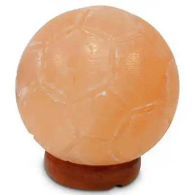 Unique Hadcarved Foot Ball Shaped Rock Crystal Salt Lamp With USB Power Cable to Lightup Your Room with an Amber Glow