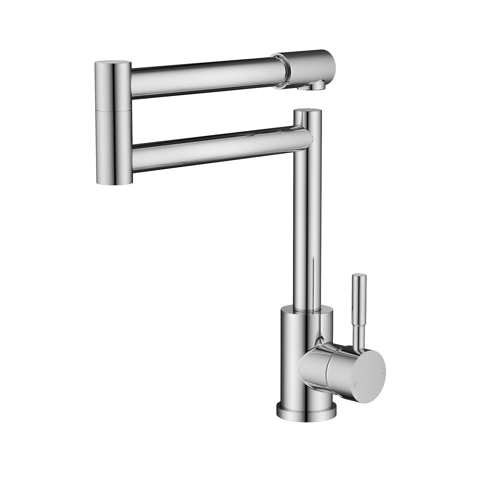 Foldable SUS304 Stainless Steel Deck Mount Pot Filler Kitchen Faucet with Single Lever Stove Filler Kitchen Taps