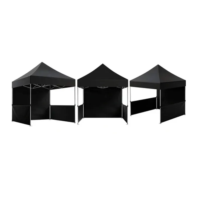 China Manufacturer Wholesale 10x10ft  Outdoor Roof Car Shade Parking Tent Waterproof Fabric Unprinted Plain Black Canopy Tent