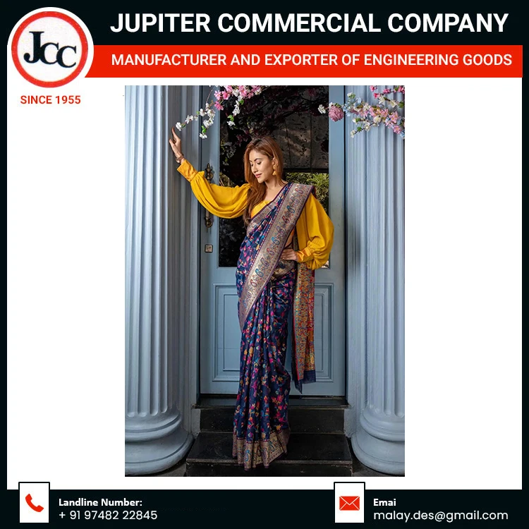 Designer Pashmina Fabric Saree Fully Weaving With Beautiful Color