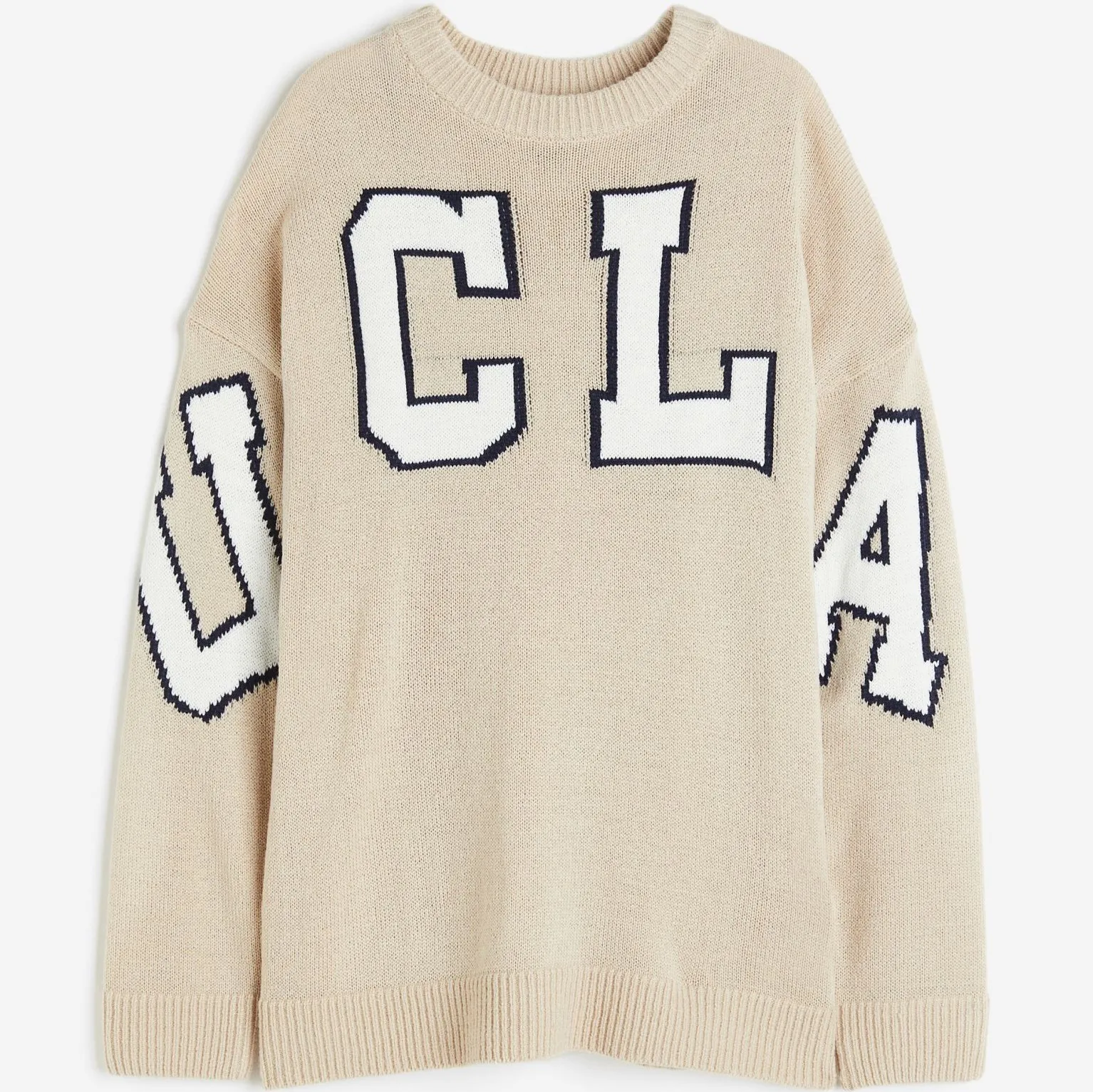 Wholesale Hot Selling  Round neck dropped shoulders loose-fit sweater Jacquard knitted Plus Size Women Sweater