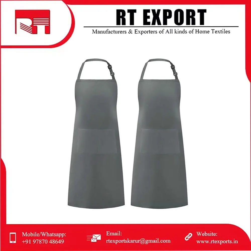 Новейший дизайн 100% хлопковый свободный размер лучший комбинированный цвет передние карманы Кухонный Фартук для приготовления пищи