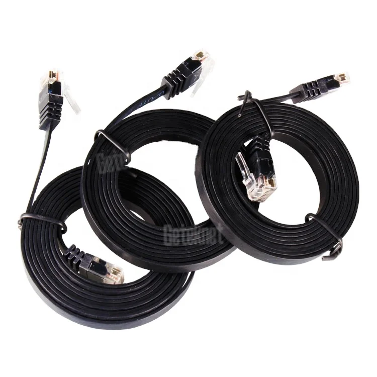 Gcabling network 5m cat6 8P8C UTP slim cable cat 6 Rj45 Flat Patch Cord