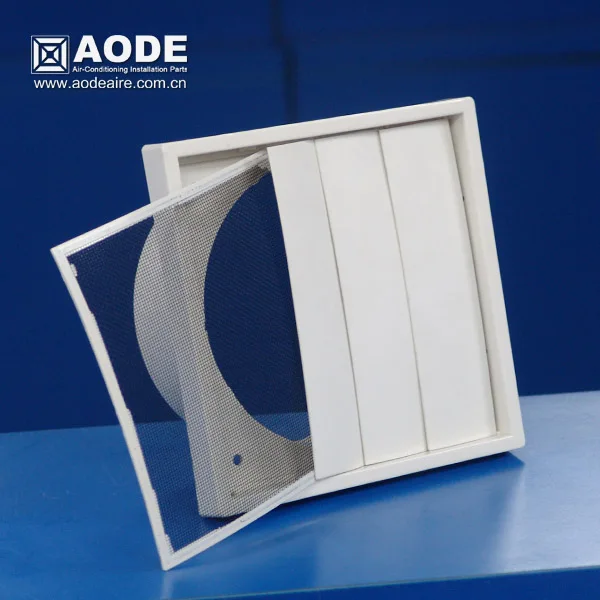 HVAC plastic Gravity Louvre Grille with insect net