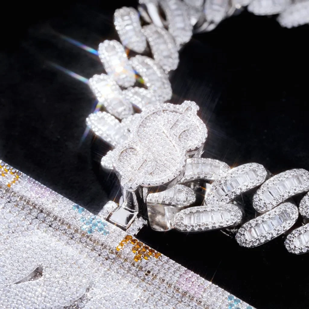 100% Export Quality 3D Colorful Square Pendant with Solid Metal Made 10KT and 14KT Purity Hip Hop Pendant