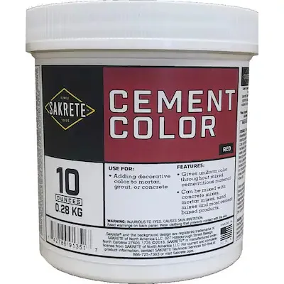 Pigment Powder, Color & Dye Concrete, Ready to Use, Add to Mix, Synthetic Iron Oxide (10 Ounce, Brick Red, 1)
