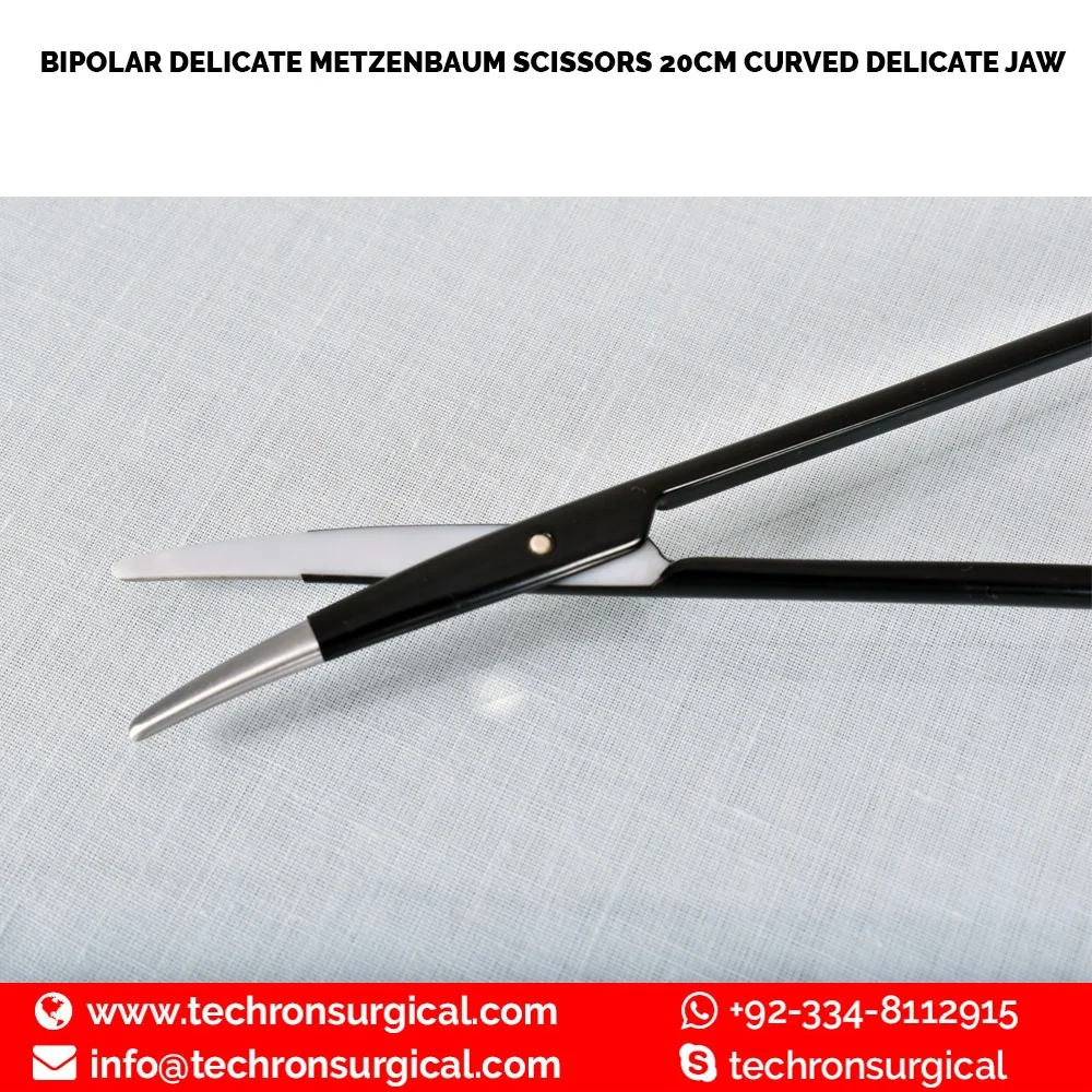 Electrosurgical Ceramic Blade Metzenbaum Bipolar Scissors Curved