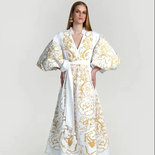 Хлопковое платье ручной работы с принтом женская одежда длинное цветочным летняя Повседневная Туника бохо свободное богемное Платье Макси