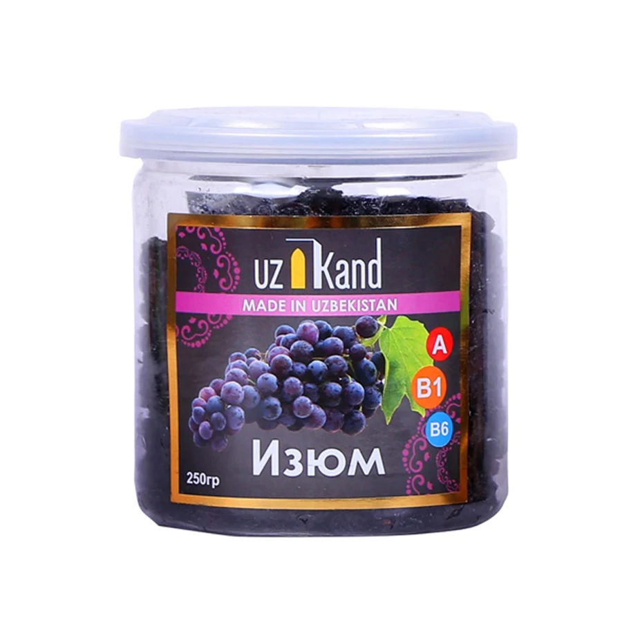 Сухофрукты из Узбекистана натурального качества 250 г выбранный черный изюм в