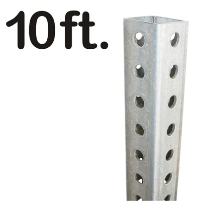 Galvanized Steel Perforated Road Warning Square Sign Post Traffic