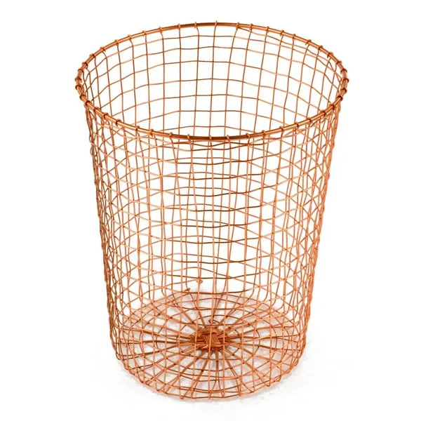 Eco Friendly Basket Kitchenware Rose Gold Color Heart Shape Vegetable Fruit Storage Wire Basket At Wholesale Price