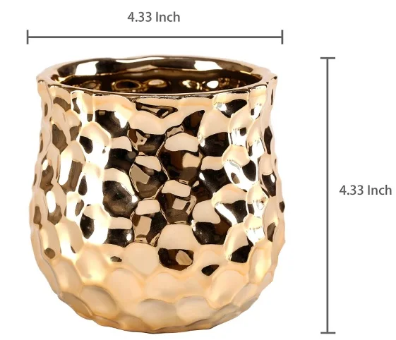 Gold Stainless Steel Cone Planter Indoor Tree Planter Plant Pot Flower Pot Containers Steel Cone Planter