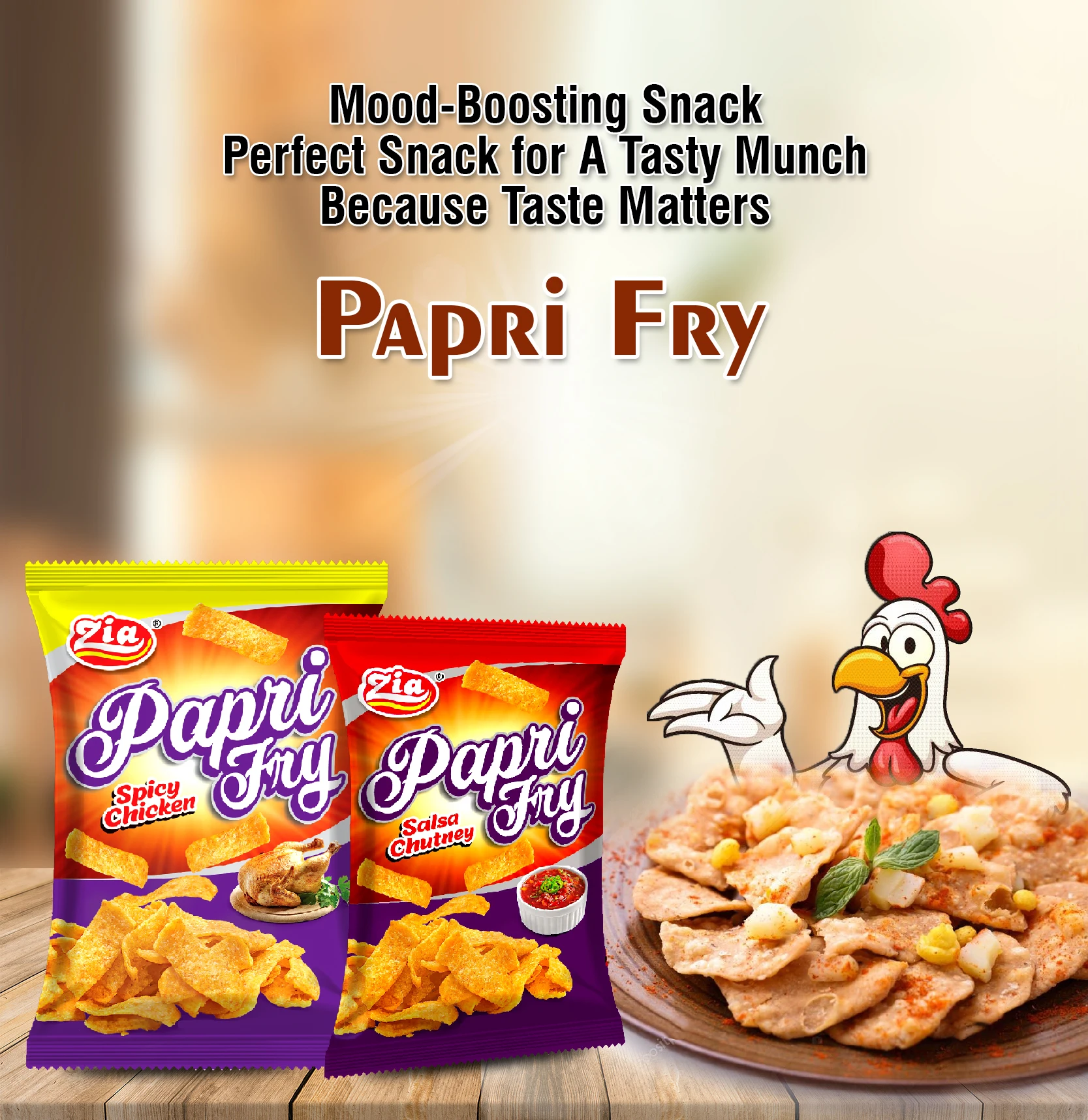 Exotic Flavored Zia Papri Fry Salsa Hot Spicy Crispy Wheat Rice & Gram Flour Snacks Cheap Price Best Quality Economical Pack
