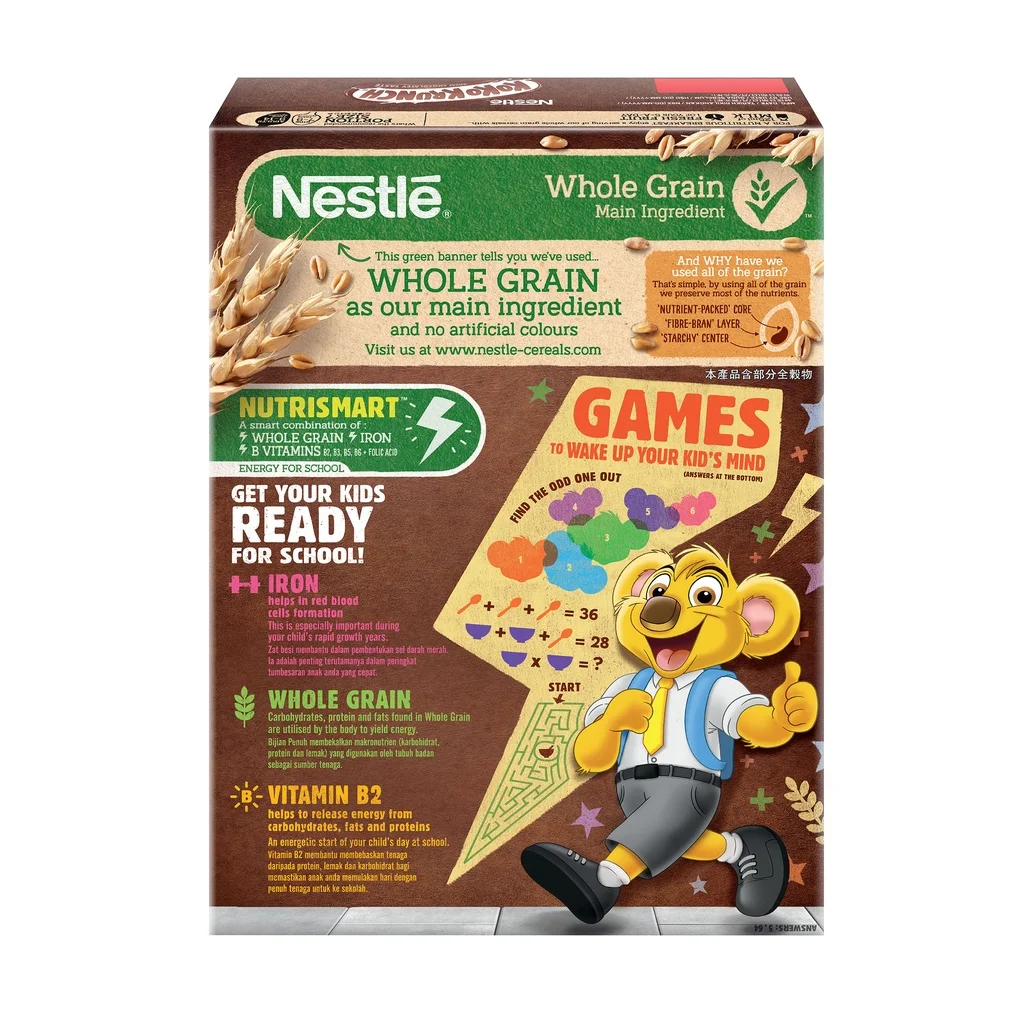 NESTLE KOKO KRUNCH CEREAL ECONO PACK [450G] WHOLE GRAIN BREAKFAST CEREAL WHOLESALER MALAYSIA