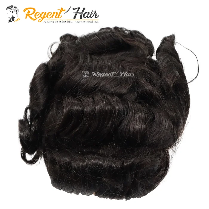 Hot Selling Men Toupee 100% Human Hair Piece For Men V Style Front Toupee Wig Hair With Thin Skin Base Export From Bangladesh