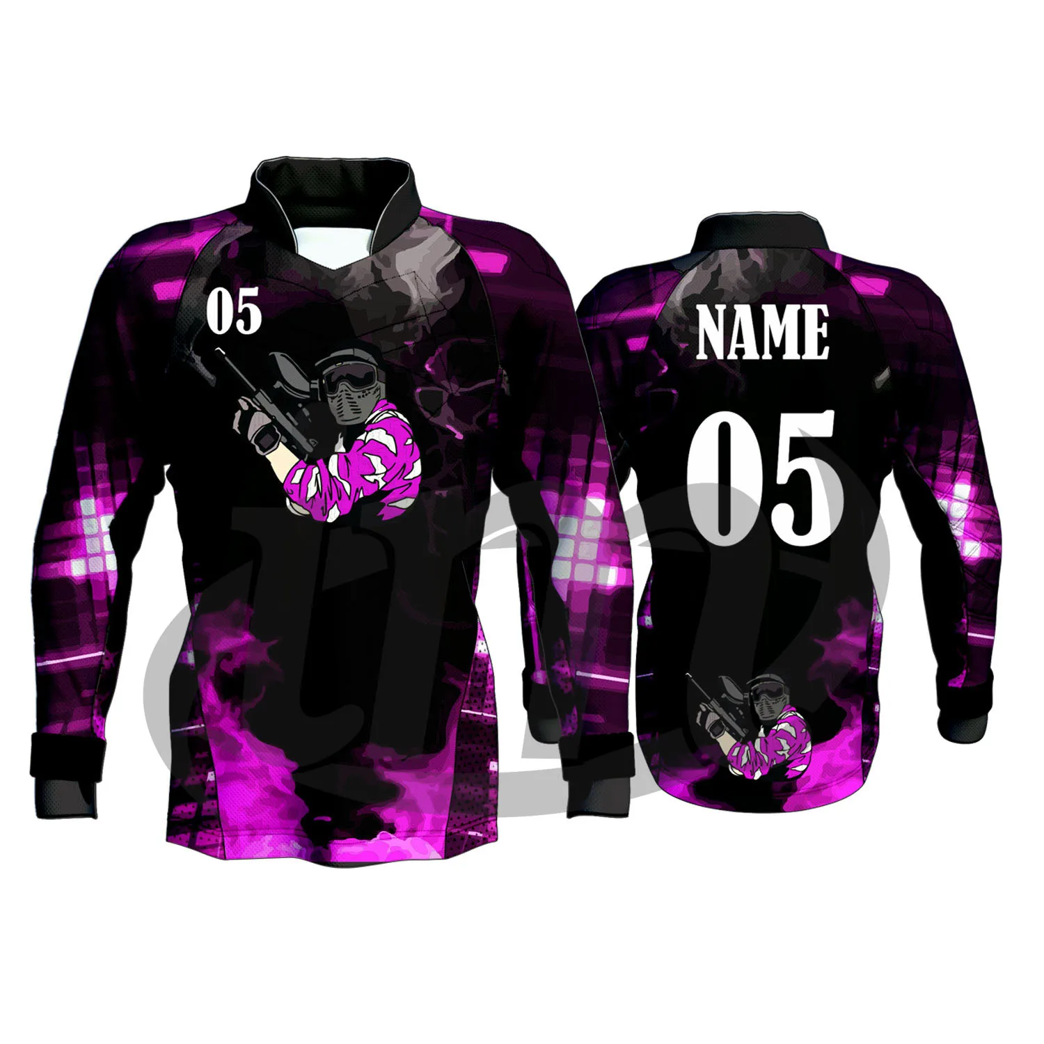 Paintball Top Grade Customized Fully Sublimation Paintball Jersey Padded Paintball Jersey