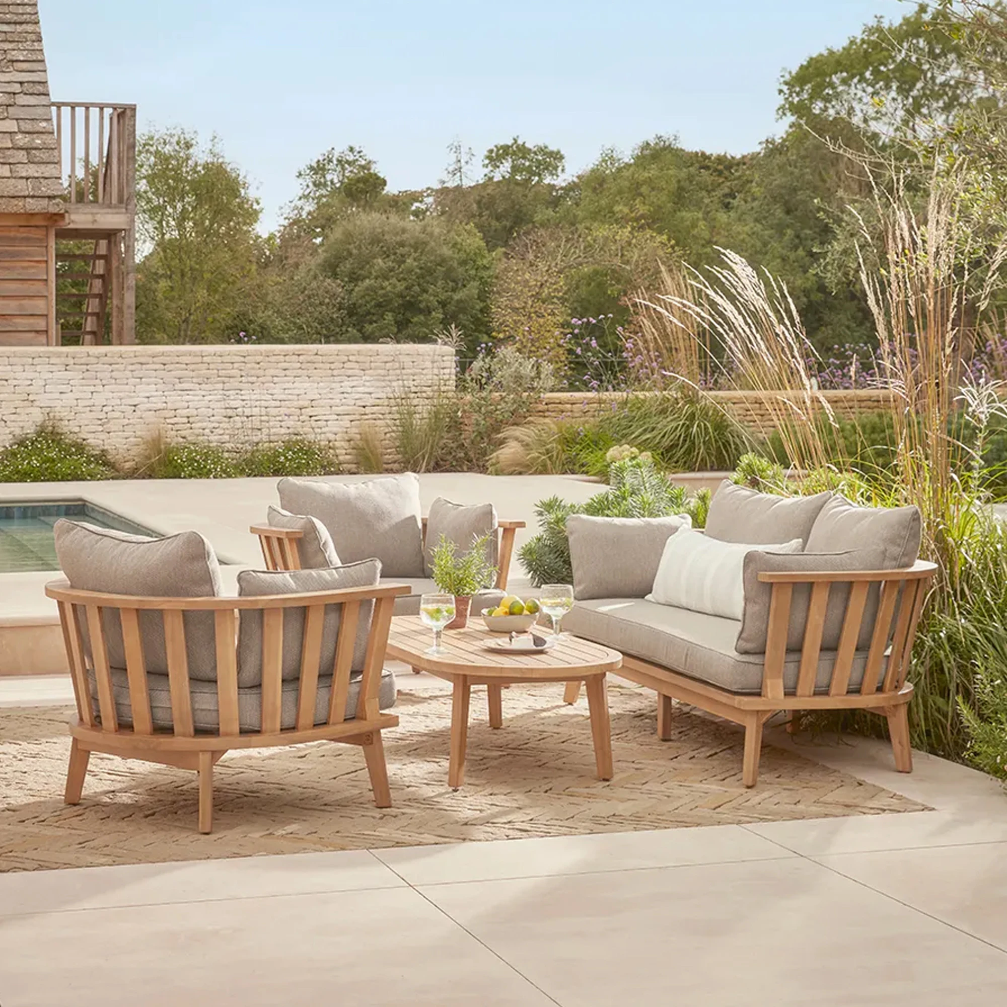 Outdoor Garden Sofa Sets Wooden Modern Furniture Best Quality - Carera