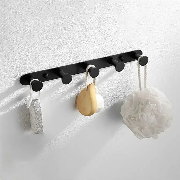 High-end antique-look stainless steel hooks for modern bathroom decor silver polished finished